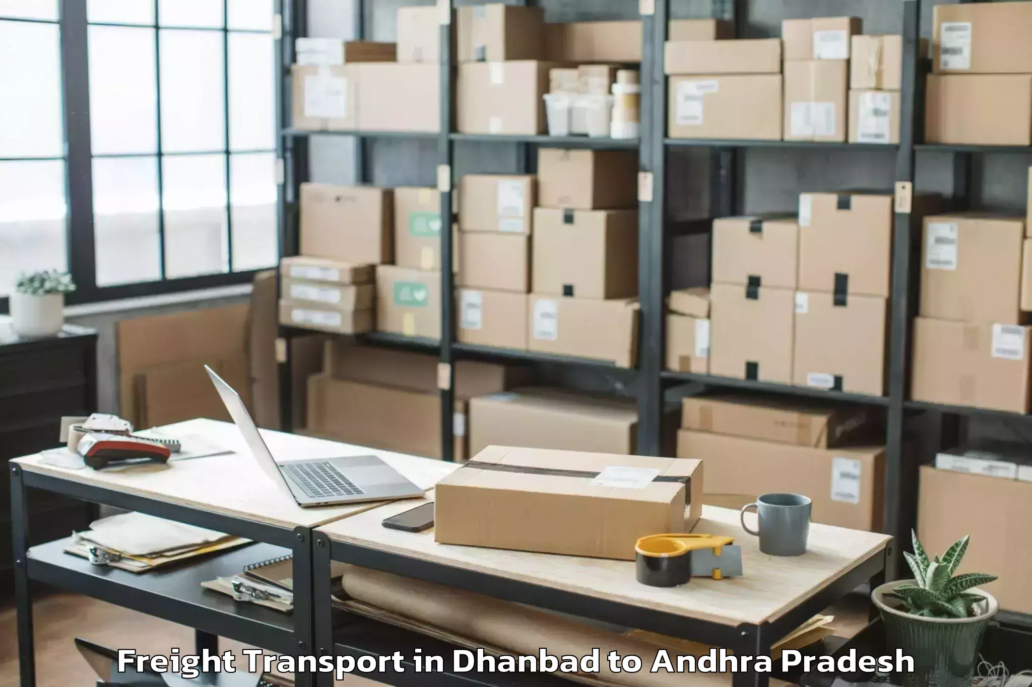 Professional Dhanbad to Kamavarapukota Freight Transport